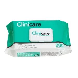 Clinicare Alcohol-Free Disinfectant Surface Wipes 200 sheets