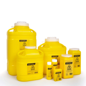 FitTank Sharps Medical Containers Screw Lid or Snap Top