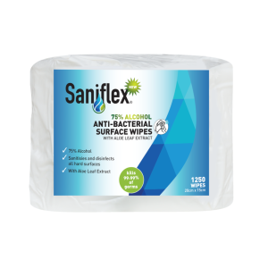 Saniflex 75% Alcohol Antibacterial Surface Wipes