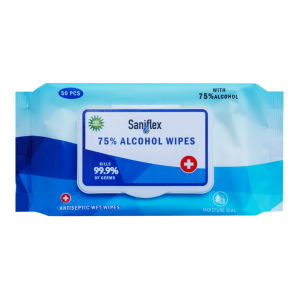Saniflex 75% Alcohol Based Sanitary Wipes – 50 sheets per pack