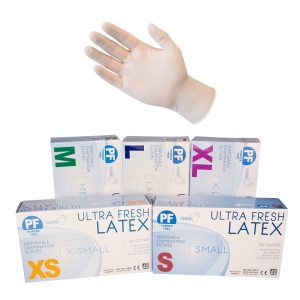 Ultra Fresh Clear Latex Powder Free Examination Gloves x 1000 gloves